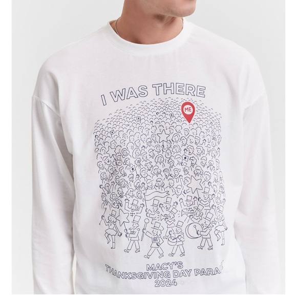 Macy's Other - Macy’s Thanksgiving Day Parade Full Sleeve T-Shirt Unisex White XS NWT Souvenir